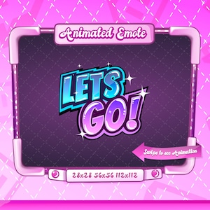 ANIMATED + STATIC EMOTE | Lets Go, Animated Lets Go Emote, Lets Go Sparkle Emote version 2, Lets Go Emote for Discord and Twitch Streamers
