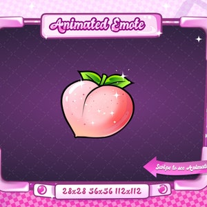 GEANIMEERDE EMOTE | Peach Emote, geanimeerde Peach Emote, Peach Sparkle Emote, Peach Emote voor onenigheid en Twitch