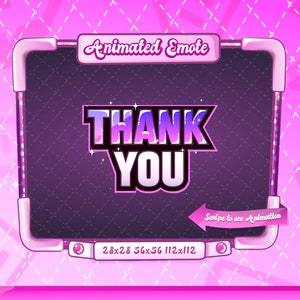 GEANIMEERD + STATISCHE EMOTE | Bedankt, geanimeerd Bedankt emote, bedankt Sparkle-emote, bedankt emote, bedankt Twitch-emote, bedankt,