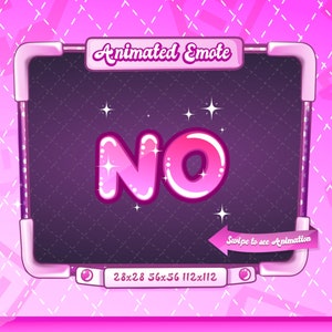 ANIMATED + STATIC EMOTE | No, Animated No Emote, No Sparkle Emote, No Emote for Discord and Twitch Streamers