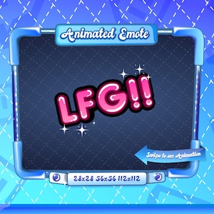 ANIMATED + STATIC EMOTE | Lfg, Animated lfg Emote V1, twitch lfg, lfg twitch, lfg Sparkle Emote, lfg Emote for Discord and Twitch Streamers