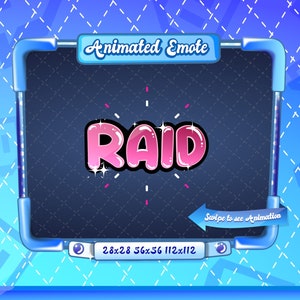 ANIMATED + STATIC EMOTE | Raid, Animated Raid Emote, Raid Sparkle Emote, Raid Emote for Discord and Twitch Streamers