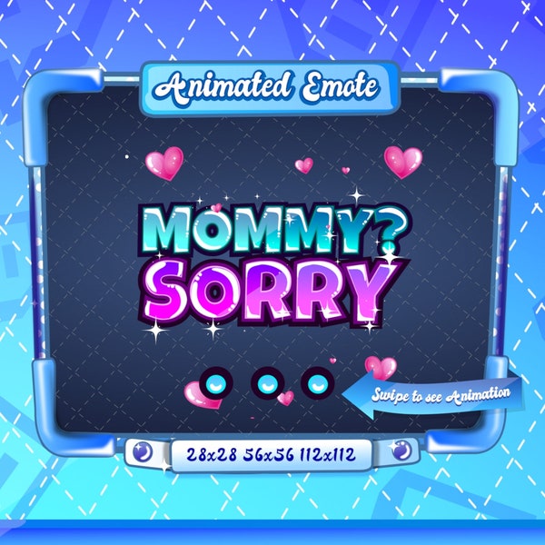 ANIMATED + STATIC EMOTE | Mommy sorry, Mommy Sorry emote, Animated Mommy Sorry Emote, Mommy sorry V2, Mommy Sorry Emote for Twitch Streamers