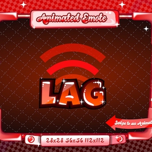 EMOTE / lag animato + statico, emote di ritardo animato, emote sparkle di ritardo, emote di testo, emote di ritardo per streamer Discord e Twitch
