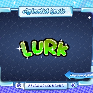 ANIMATED + STATIC EMOTE / Lurk, Animated Lurk Emote, Lurk Emote, Lurk Emote for Discord y Twitch Streamers