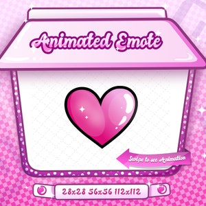 ANIMATED EMOTE | Beating Heart Emote, Love Emote, Pink Emote, Pink Heart Emote, Valentines Emote, Heart Emote for Discord and Twitch
