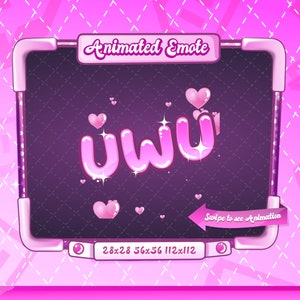 EMOTE ANIMATA + STATICA / uwu, Emote uwu animata, Emote scintilla uwu, Emote testo, Emote uwu per streamer Discord e Twitch