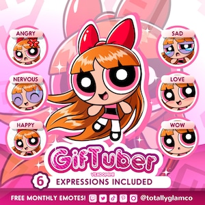 Y2K Cartoon Girl PNGTuber | GIFtuber | Ready For Twitch | VTuber Avatar Streaming | Vtuber Assets | Premade PNG Tuber | Discord | Veadomini