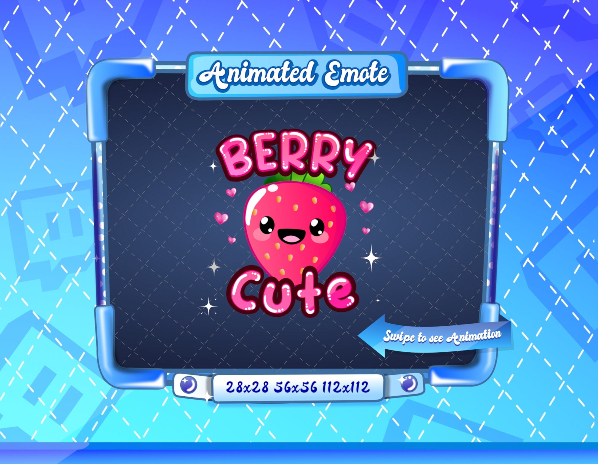 ANIMATED STATIC EMOTE Kawaii Berry Cute, Animated Berry Cute Emote