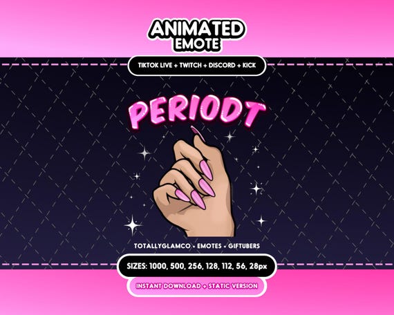 Animated + Static Periodt Emote | Twitch, Discord, TikTok