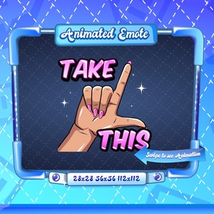 アニメーション + 静的エモート | Take this L、アニメーション Take this l エモート、敗者エモート、Take this エモート、Twitch ストリーマー向けの Take this l エモート