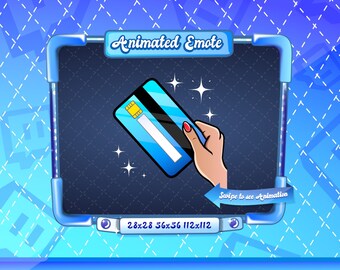 Animated Credit Card Emote for Twitch, Discord (GIF, PNG)