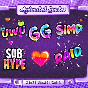 Animated + Static Rainbow Emote Pack | Twitch, Discord | GIF, PNG