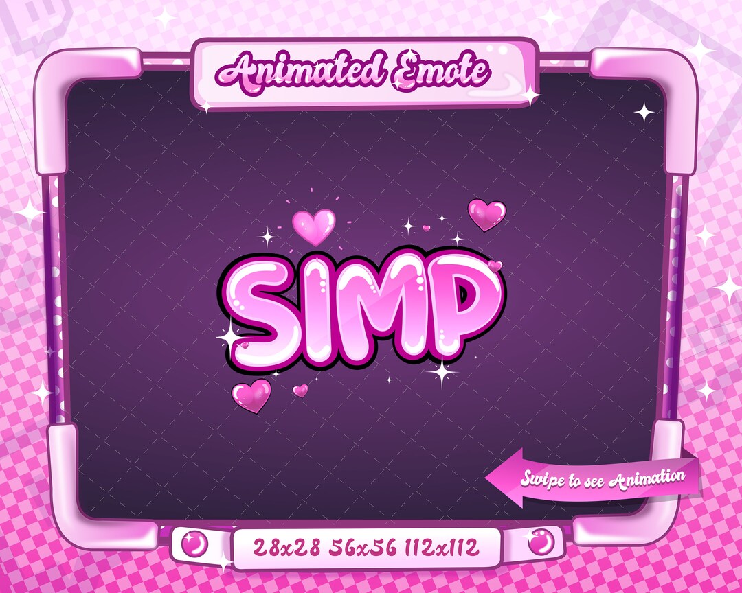 ANIMADO + STATIC EMOTE / simp Animado simp Emote, simp Sparkle Emote ...