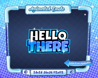 ANIMATED + STATIC EMOTE | Hello There, Animated Hello There Emote V2, Hello Emote, Hello There Emote for Discord and Twitch Streamers