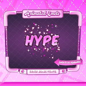 GEANIMEERD + STATISCHE EMOTE | Hype Emote, geanimeerde Hype Emote V6, Hype Sparkle Emote, Hype Emote voor Discord en Twitch Streamers