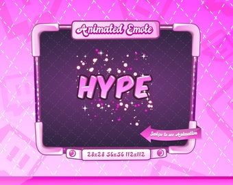 ANIMATED + STATIC EMOTE | Hype Emote, Animated Hype Emote V6, Hype Sparkle Emote, Hype Emote for Discord and Twitch Streamers