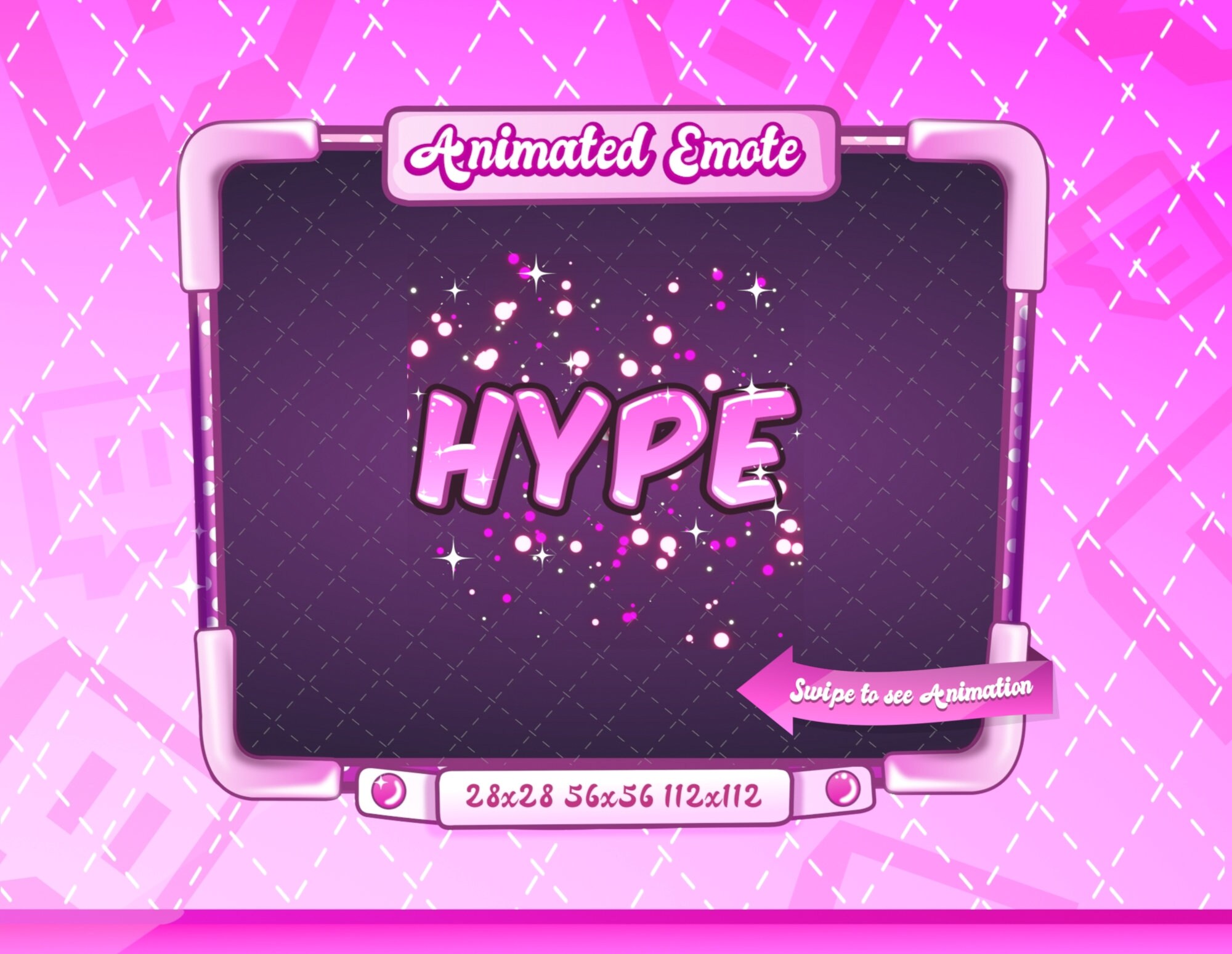 ANIMIERTES + STATISCHES EMOTE | Hype-Emote, animiertes Hype-Emote V6, Hype-Sparkle-Emote, Hype-Emote für Discord- und Twitch-Streamer