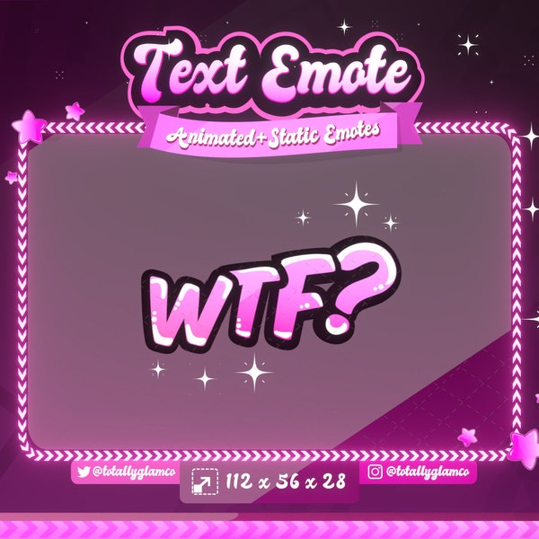 ANIMIERT + STATISCHE EMOTE | wtf, Animated wtf Emote V2, twitch wtf, wtf twitch, wtf Sparkle Emote, wtf Emote für Discord und Twitch Streamers