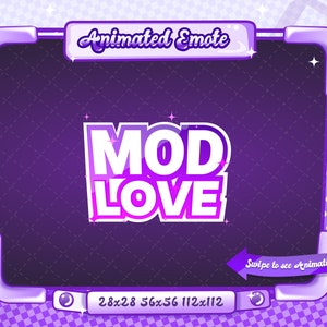 ANIMATED + STATIC EMOTE | Mod Love, Animated Mod Love Emote, Mod Love Emote Version 4, Mod Love Emote for Discord and Twitch Streamers