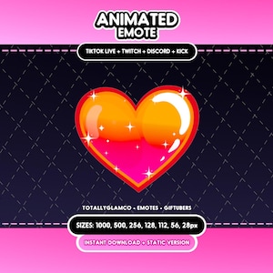 ANIMATED + STATIC EMOTE | Color changing heart, Heart Emote, Love Heart Emote, Emote, Heart Emote, emote, Heart Emote for Discord and Twitch