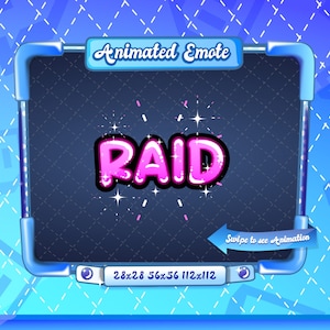 ANIMATED + STATIC EMOTE | Raid, Raid Emote, Animated Raid Emote, Raid V9 Sparkle Emote, Raid Emote for Discord and Twitch Streamers