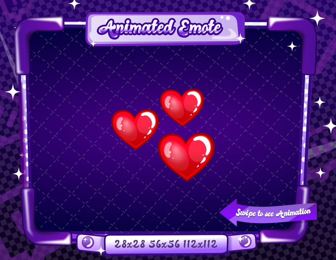 ANIMATED STATIC EMOTE Red Falling Hearts, Heart Emotes, Love Heart