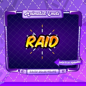 ANIMATED + STATIC EMOTE | Raid, Animated Raid Emote, Raid Sparkle Emote Version 12, Orange Raid Emote for Discord and Twitch Streamers