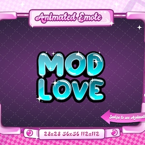 ANIMATED + STATIC EMOTE | Mod Love, Animated Mod Love Emote, Mod Love Emote Version 3, Mod Love Emote for Discord and Twitch Streamers