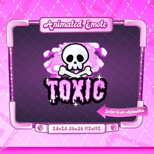 ANIMIERTE + STATISCHE EMOTE | Toxic, Animiertes Toxic Emote, Toxic Sparkle Emote V3, Toxic Emote, Toxic Emote für Discord und Twitch Streamer