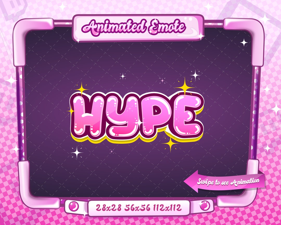 ANIMATED STATIC EMOTE Hype Emote, Animated Hype Emote V4, Hype Sparkle ...