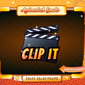 GEANIMEERDE + STATISCHE EMOTE | Clip It, Geanimeerde Clip It Emote, Clip It Sparkle Emote v3, Clip it Emote voor Discord en Twitch Streamers