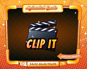 ANIMIERT + STATISCH EMOTE | Clip It, Animierte Clip It Emote, Clip It Sparkle Emote v3, Clip it Emote für Discord und Twitch Streamer