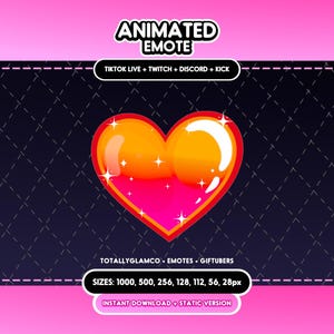 ANIMATED + STATIC EMOTE | Color changing heart, Heart Emote, Love Heart Emote, Emote, Heart Emote, emote, Heart Emote for Discord and Twitch