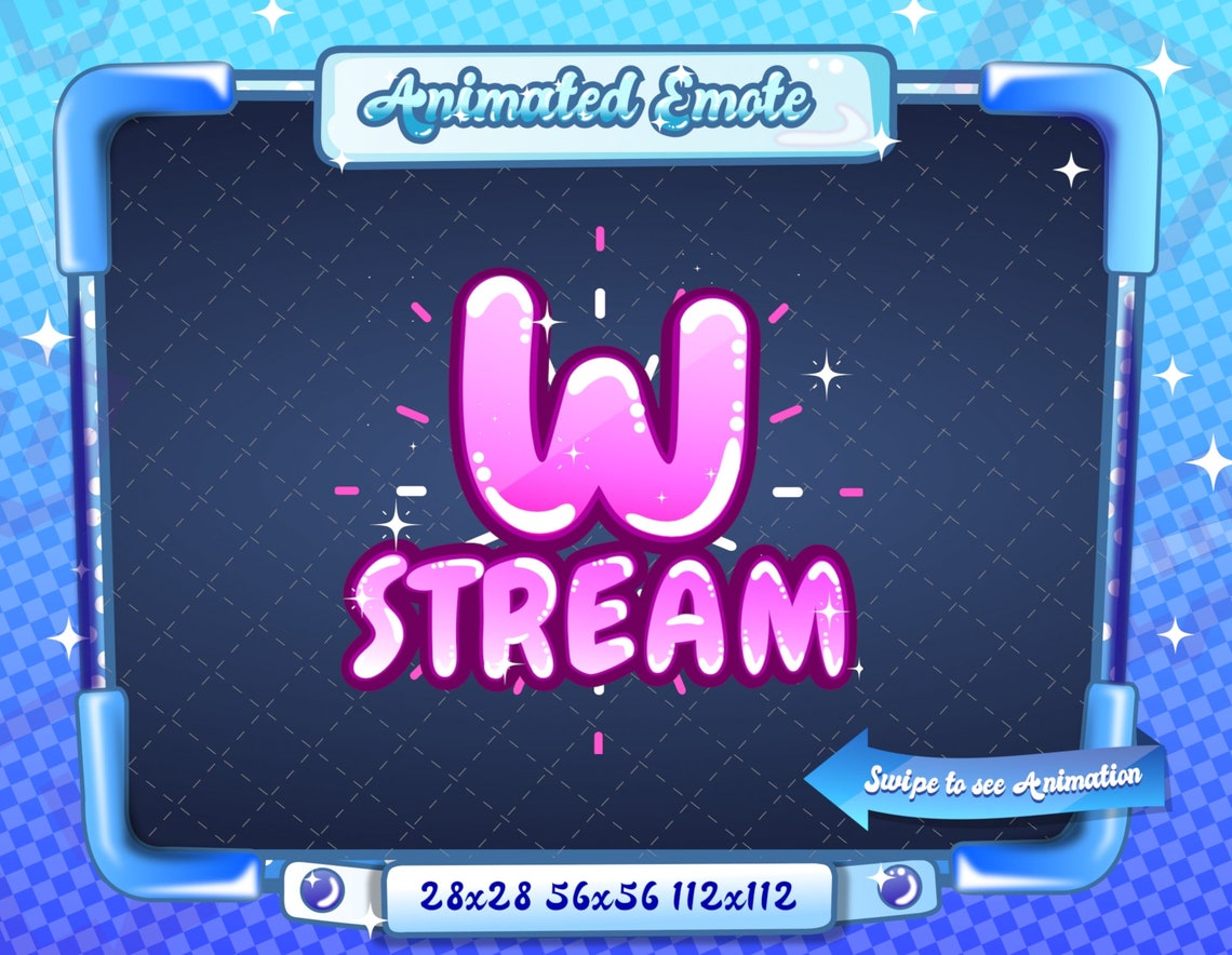 ANIMATED STATIC EMOTE W Stream, Animated W Stream Emote, W Stream