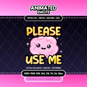 Animated + Static Please Use Me Emote | Twitch/Discord | Digital Download