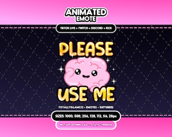 Animated + Static Please Use Me Emote | Twitch/Discord | Digital Download