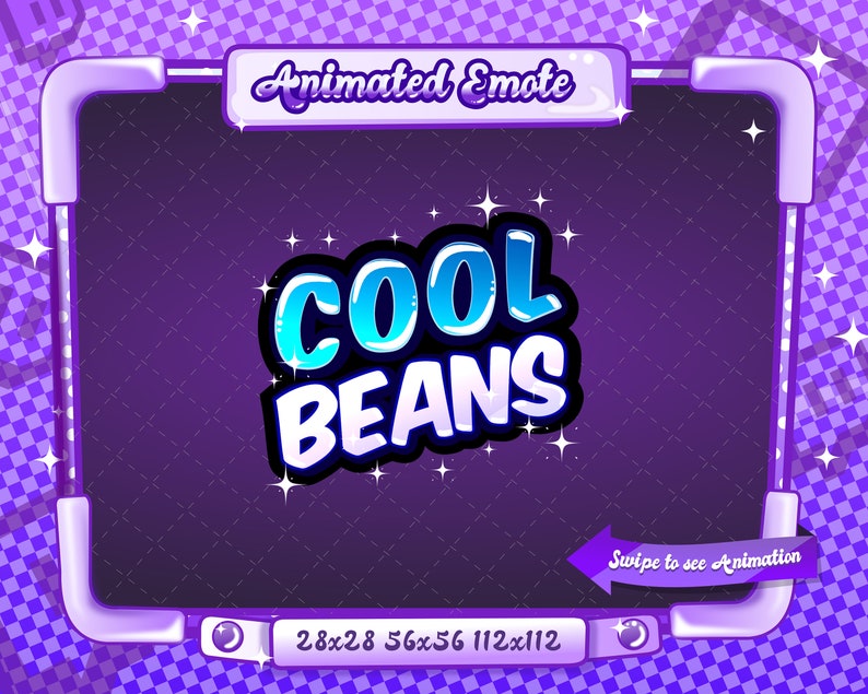 ANIMATED STATIC EMOTE Cool Beans, Cool Beans Emote, Animated Cool Beans
