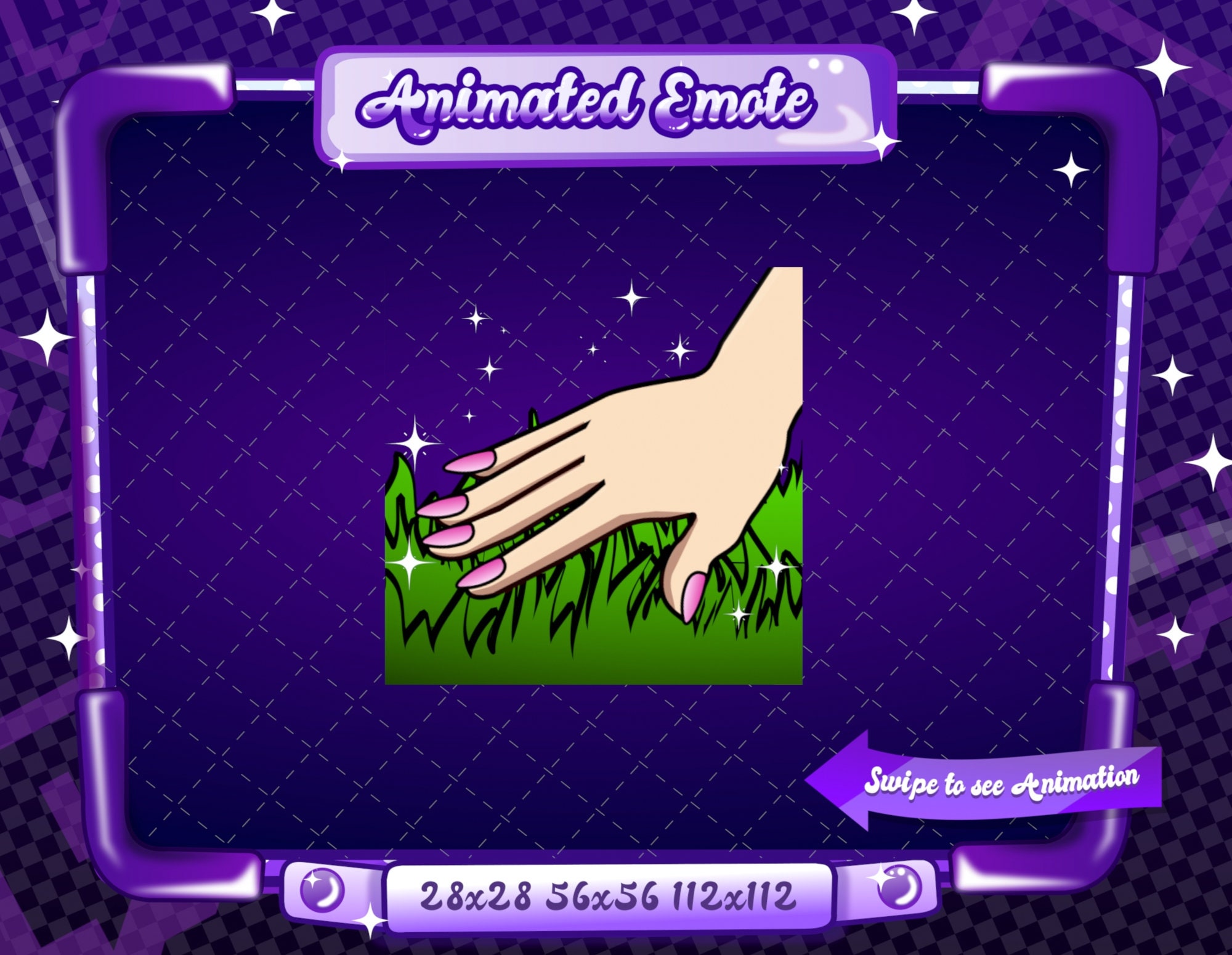 Animated + Static Touch Grass Emote | Twitch/discord Streamer Emote ...