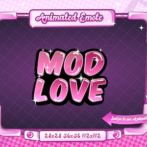 ANIMATED + STATIC EMOTE | Mod Love, Animated Mod Love Emote, Mod Love Emote Version 2, Mod Love Emote for Discord and Twitch Streamers