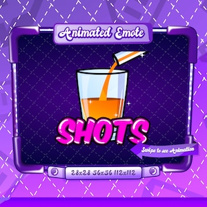 GEANIMEERDE + STATISCHE EMOTE | Borrelglas alcohol, Geanimeerd borrelglas Emote, sterke drank emote, alcohol Emote voor Discord en Twitch Streamers