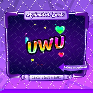 ANIMATED + STATIC EMOTE | Pride uwu, uwu emote, rainbow uwu Emote, uwu Emote V7, Text Emote, uwu Emote for Discord and Twitch Streamers
