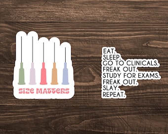 Funny Sticker Pack for Nursing Students or Nurses! *Individual or Set*