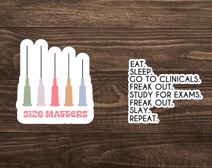Featured listing image: Funny Sticker Pack for Nursing Students or Nurses! *Individual or Set*