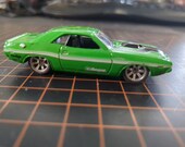 Bright Green 1970 Dodge Challenger with Custom Rims and Rubber Tires