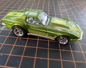 1968 Corvette Stingray 427 Toy Car by Hot Wheels, Custom Mag Wheel and Real Rubber Tires