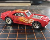 Custom 1967 Pontiac Firebird Toy Car by Hot Wheels With Slotted Mag Wheels and Rubber Tires