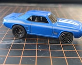 1969 Camaro SS Diecast Car by Hot Wheels With Real Rider Upgrade