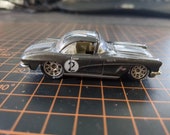1962 Chevrolet Corvette Toy Car by Hot Wheels, With Custom Wheels and White Letter Tires