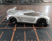 Hot Wheels Custom 2020 Koenigsegg Jesko Super Car With Upgraded Mag Wheels and Real Rubber Tires